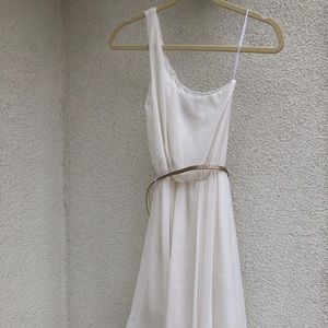 White, one shoulder dress from ASOS Petite